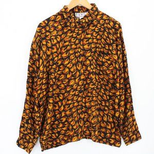 Vintage ERA Industries Shirt Womens Multicolor Button Down Abstract Pattern L